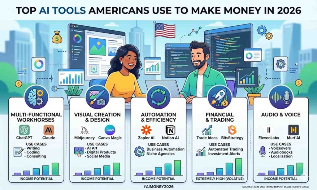 top ai tools americans use to make money in 2026