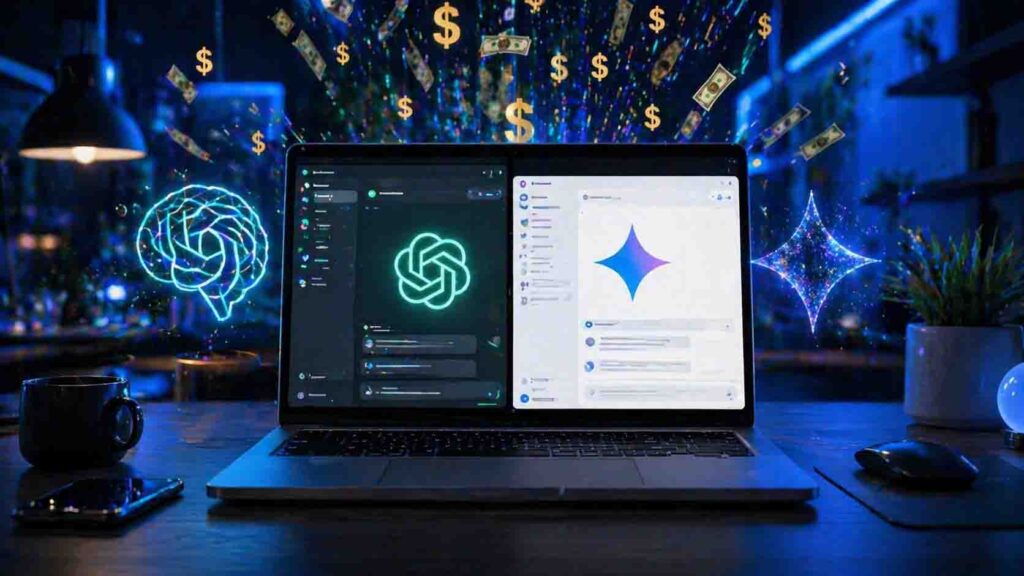 ChatGPT vs Gemini for making money online comparison guide 2026