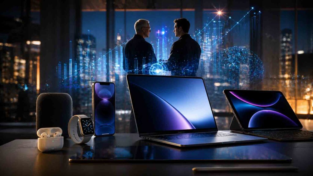 Apple record earnings 2026 Tim Cook exit and AI strategy explained
